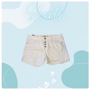 White denim shorts